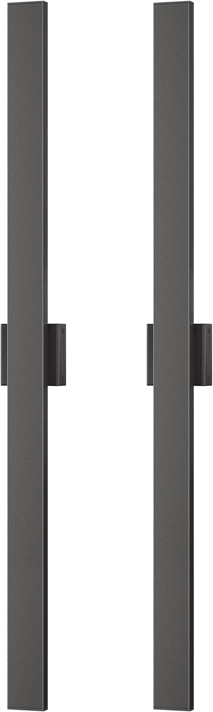 EDISHINE 47.2" LED Outdoor Wall Lights, 3CCT & 10%-100% Dimmable, IP65 Waterproof, Modern Exterior Lighting Fixtures, Linear Long Exterior Wall Light for House, Yard, 2 Pack, Black