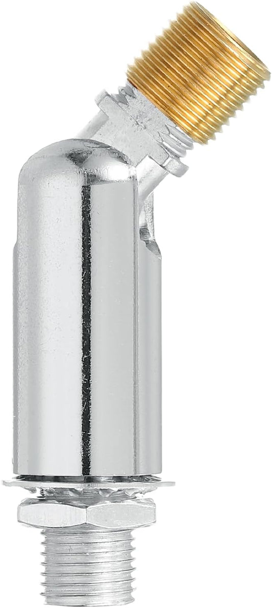 MECCANIXITY Sloped Ceiling Adapter, 180 Degree 46x15mm M10 Fine Thread Sloped Ceiling Light Fixture Adapter Kit for Ceiling Pendant Light Chandelier Track Suspend(Silver)