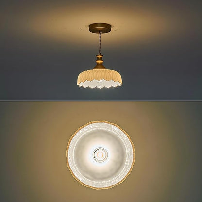 HDDFL Vintage Pendant Lights Fixture Modern Pendant Lighting Fixtures Hanging Lamp for Kitchen Island Bedroom Living Room Hallway Brown and Brass