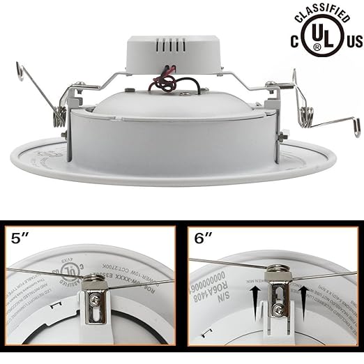 TORCHSTAR Y00NFHE1GY 5-6 Inch Retrofit LED Gimbal Downlight, 1 Pack