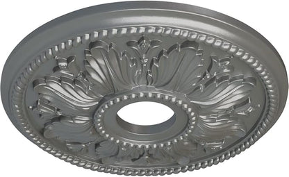 Ekena Millwork CM18ED1SLS Edinburgh Ceiling Medallion, 18 1/8 OD x 3 1/2 ID x 2 3/4 P, Silver