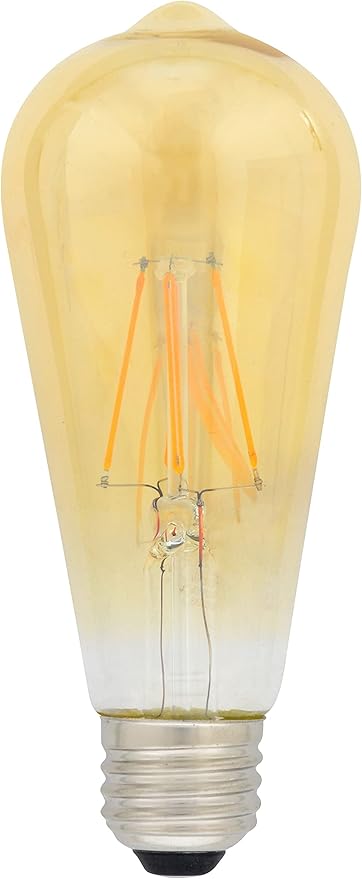 Sylvania LED Vintage Filament ST19 Light Bulb, 40W Equivalent Efficient 4.5W, 13 Year, Dimmable, 2175K, Amber Glow - 1 Pack (75351)