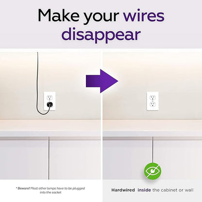 Hardwired LED Under Cabinet Lighting - 16 Watt, 24", Dimmable, CRI>90, 3000K (Warm White), Under Cabinet Lights for Kitchen - Wide Body, Long Lasting Metal Base with Frost Lens - Under Counter Lights