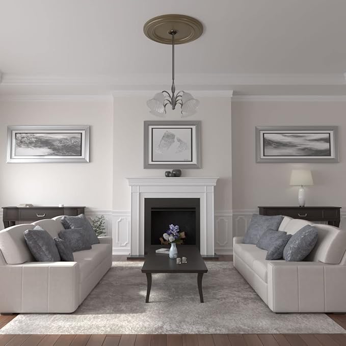 Ekena Millwork CM41CLMMF Classic Ceiling Medallion, Mississippi Mud, 41 1/8"OD x 4"ID x 2 1/8"P