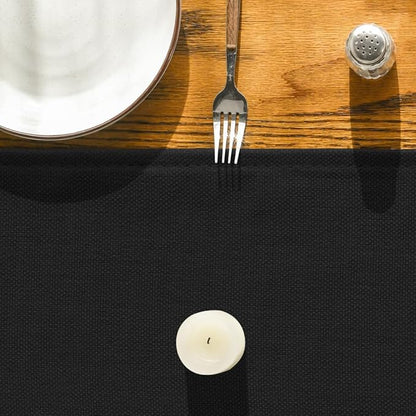 Artoid Mode Black Table Runner, Seasonal Halloween Washable Kitchen Dining Table Decoration for Home Party Decor 13x60 Inch