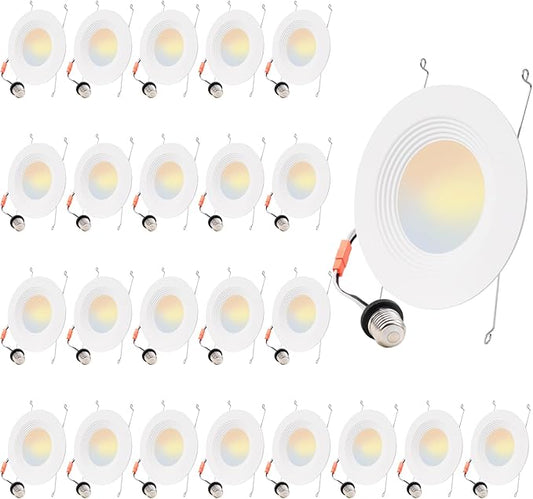 Energetic 5CCT Retrofit Recessed Ceiling Lighting (24 Pack, 5/6 inch)