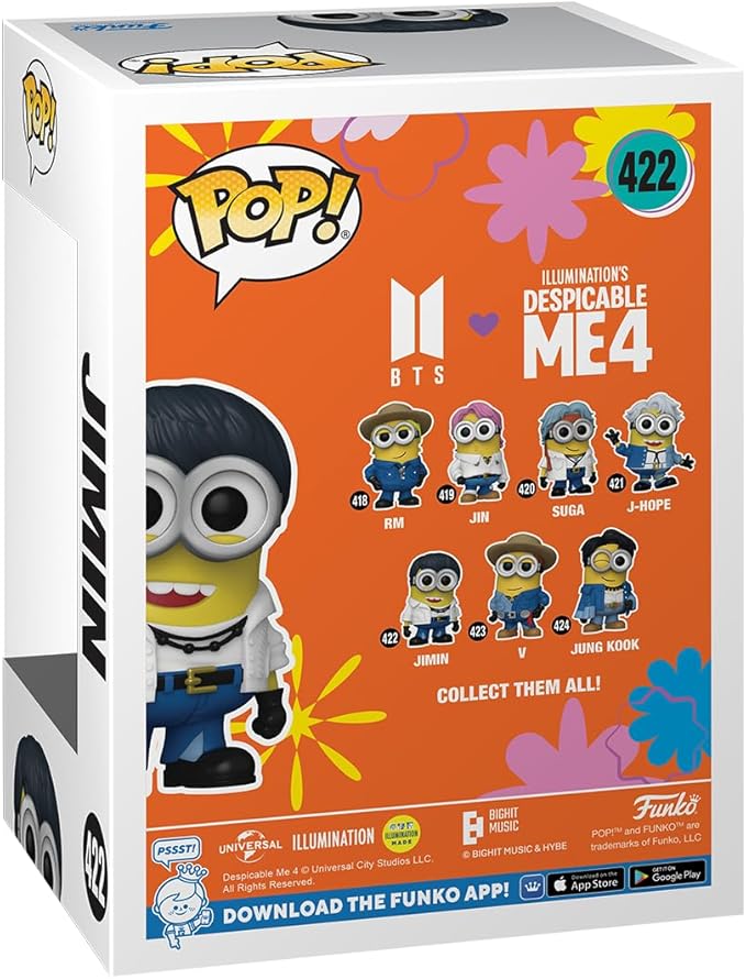 Funko POP! Rocks: Minions X BTS - Jimin - BTS + Minions - Collectable Vinyl Figure - Gift Idea - Official Merchandise - for Kids & Adults - Movies, Music Fans - Model Figure for Collectors