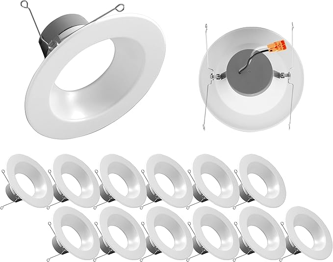 DLR56(v6) 5/6-inch White 900 Lumen 3000K Recessed LED Downlight (12 Pack) (DLR566091203KWH-12PK)