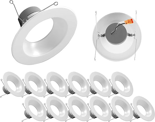 DLR56(v6) 5/6-inch White 900 Lumen 3000K Recessed LED Downlight (12 Pack) (DLR566091203KWH-12PK)