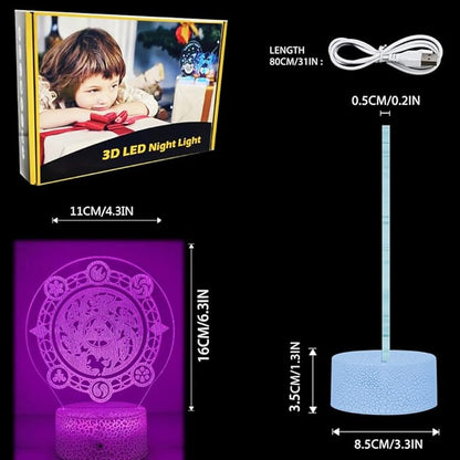 3D Night Light, 16 Color Changing Cartoon USB Desk Lamp, Crest of Hyrule Illusion Lighting with Remote Control for Home Decor Gift for Kids. (6)
