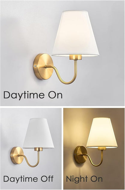 Adust Antique Brass Wall Sconces Lighting Fixture, E26 Industrial Vintage Gold Wall Light Set of 2 Pack Wall Lamp Bathroom Decor for Bedroom Living Room, Brass Finish Sconces