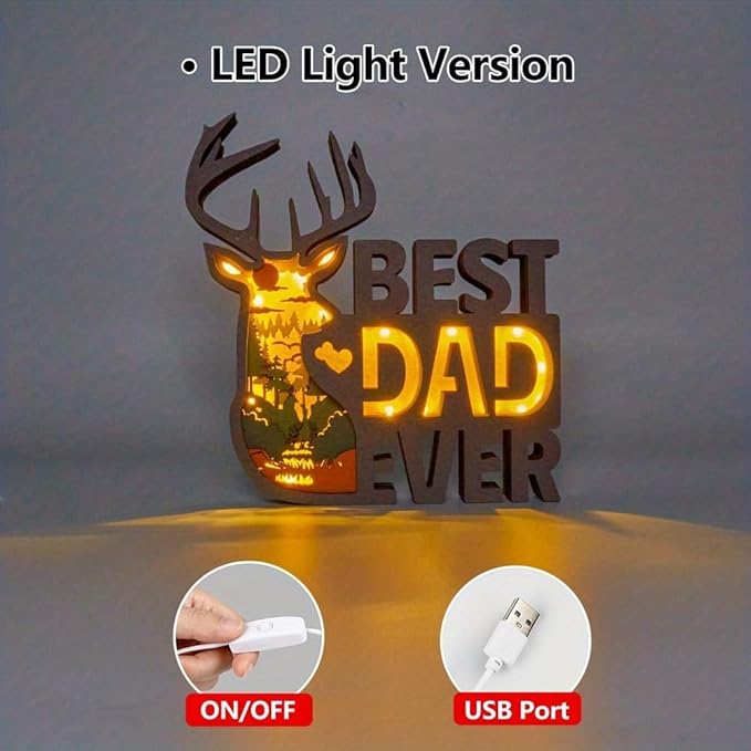 3D Wooden Animal Carving LED Night Light, Wood Carving Light, Modern Home Decoration, Decorative Tables, Cabinets, Living Rooms, Bedrooms, Offices, Farmhouses, Bookshelves, Perfect Holiday Gifts