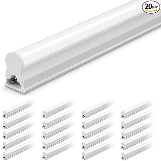 4FT LED Shop Lights, 2200LM 6500K Super Bright LED light Bar, 20W Linkable Shop Lights, Garage Light Ceiling and Under Cabinet Light Strips for Workshop, Basement with ON/OFF Switch, 20 Pack