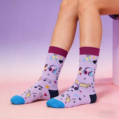 Sophauteem K-Pop Socks for Girls, Cute Crew Socks, Korean Pop Fan Gift, Kpop Lover Socks for Teens Women, Music Lover Gift