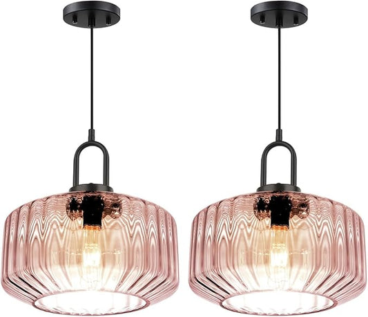 Lighting Mid Century Modern Pendant Lighting Large Glass Shade Pink Globe Pendant Lights Kitchen Ceiling Hanging Light Farmhouse Vintage Hanging Lights Adjustable Cord Light Fixture