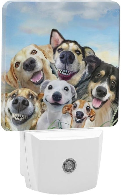 Cute Dog Night Light, Plug into Wall Decor Nightlights for Bedroom, Bathroom, Hallway, Kitchen, with Dusk to Dawn Light Auto Sensors LED Night Lights for Boys Girls Women Men Room Gifts
