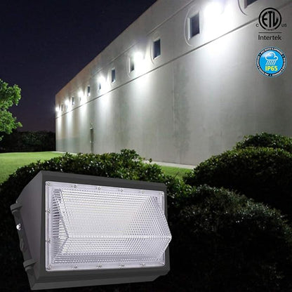 Dusk to Dawn 150W LED Wall Pack Light, 21000LM 800-1000W HPS/HID Equivalent, 5000K Daylight Commercial Outdoor Security Lighting with Photocell Sensor, ETL for Parking Garages,Warehouse,Entrance