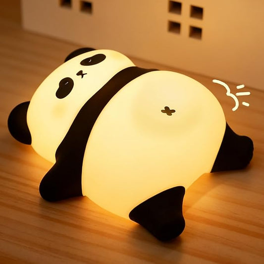 Snoring Panda Night Light for Kids, Upgraded Large Novelty Nursery Nightlight with Snoring Motion & Sound, Rechargeable Cute Night Light for Baby, Bedroom, Holiday Gifts for Girls & Boys