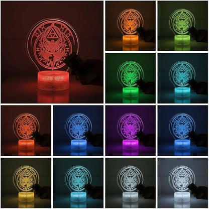 3D Night Light, 16 Color Changing Cartoon USB Desk Lamp, Crest of Hyrule Illusion Lighting with Remote Control for Home Decor Gift for Kids. (5)