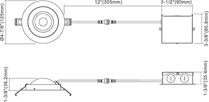 NICOR Lighting DGF43120SRDOB DGF4(v3) Canless Downlight, 4 Inches, Oil-Rubbed Bronze