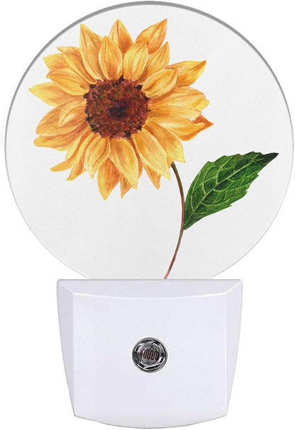 EKOBLA Sunflower Plug-in Night Light, Happy Spring Floral LED Nightlight with Sensor for Kids & Grandparents
