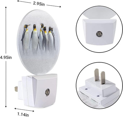EKOBLA Penguin Plug-in Night Light, Cute South Pole Ice Animal LED Nightlight with Auto Sensor for Bedroom, Bathroom & Hallway