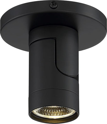 Nuvo Lighting 62/1105 12W LED Adjustable Barrel Monopoint Ceiling and Wall Spotlight, Black