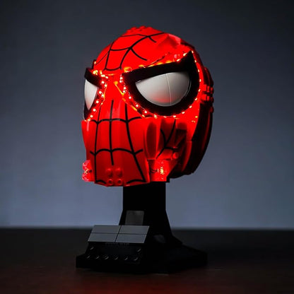 BrickBling LED Light Compatible with Lego Spider-Man's Mask 76285 (Lights Only), New 2024 Lighting Compatible with Lego Mask- Light up Your Model