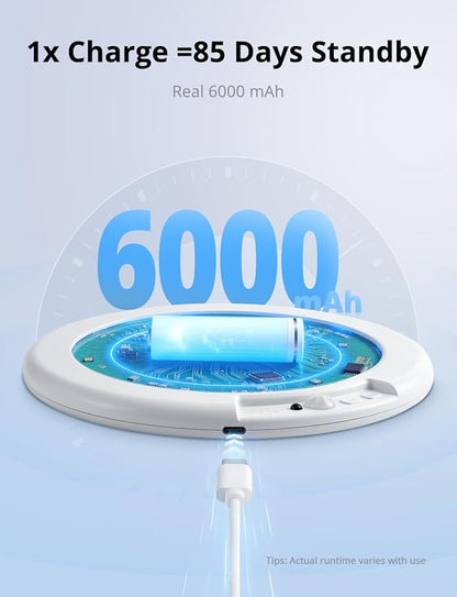 Combuh Battery Operated Shower Light Waterproof Inside, Rechargeable Motion Sensor Ceiling Lights Battery Powered with Remote, No Wiring Magnetic Cordless LED Overhead Lighting for Closet Hallway