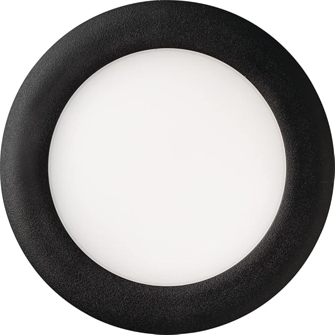 Juno LED Recessed Lights 6 Inch Round Wafer Downlight, 5-in-1 Switchable White Color Temperature, 120 Volts, 6-Inch Ultra-Thin Flat Trim, Matte Black (WF6 SWW5 90CRI MB M6)