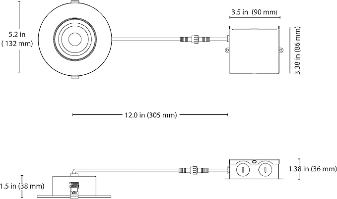 DGC 4-inch White Selectable Canless Adjustable Gimbal LED Recessed Downlight (DGC43120SRDWH)