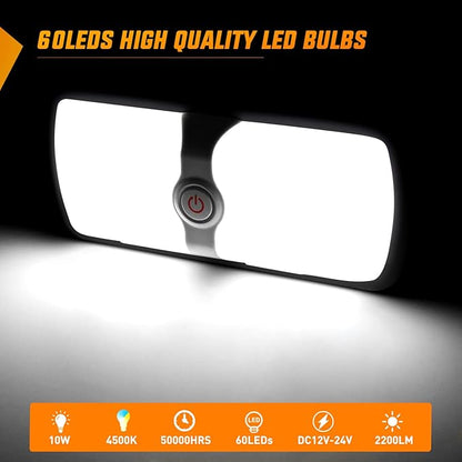 Nilight 5pcs 12V RV Interior Lights LED Ceiling Double Dome Light with ON Off Switch Lighting Natural White 4000-4500K for Car Trailer Camper Boat
