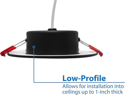 DGC 4-inch Black Selectable Canless Adjustable Gimbal LED Recessed Downlight (DGC43120SRDBK)
