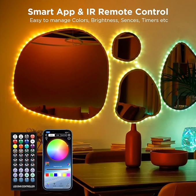 Color Changing Christmas String Lights, 33ft 100 LED Twinkle Fairy Lights String Waterproof, 200+ Scene Modes, Smart App & Remote for Indoor Outdoor Christmas Tree Party Bedroom Patio Decor