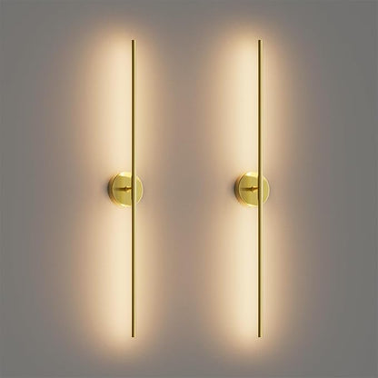 40Inch Hardwired Gold Wall Sconces Set of Two,360° Rotate Modern Linear Wall Light 30W Gold Vanity Light 3000K for Bathroom, Living Room(2 Pack)