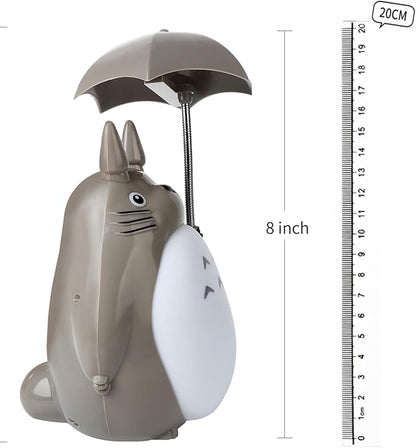 Lenporl Totoro Umbrella LED Night Light Kid's Character Lamp USB Charge (White Belly) Bonus Totoro Tumbler