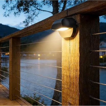 Arrownine Low Voltage Landscape Lighting Cast Aluminum 2.5W Deck Light,Deck Railing Lights Outdoor Patio Step Light,Post Fence Lighting Warm White Water Resistant IP65,Black Finish 3-Pack