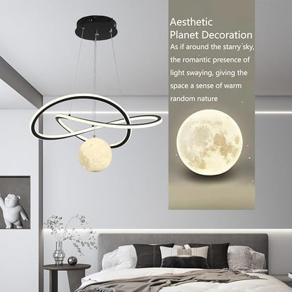 My Precious Modern LED Chandeliers, Chandelier for Living Room with Remote Control, Dimmable Pendant Lights with Mappable Lighting, High Ceiling Hanging Restaurant LED Chandelier for Dining Room