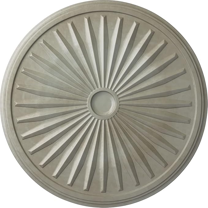 33 1/8"OD x 3 1/2"ID x 1 3/8"P Leandros Ceiling Medallion (Fits Canopies up to 5"), Hand-Painted Flash Gold