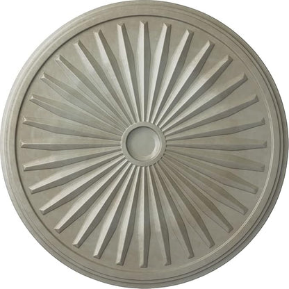 33 1/8"OD x 3 1/2"ID x 1 3/8"P Leandros Ceiling Medallion (Fits Canopies up to 5"), Hand-Painted Flash Gold