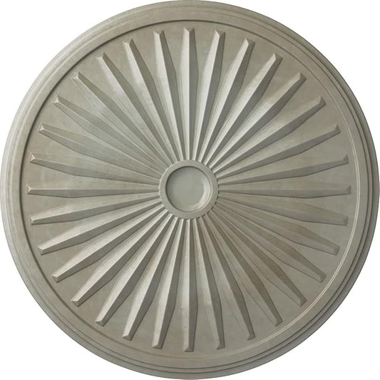 33 1/8"OD x 3 1/2"ID x 1 3/8"P Leandros Ceiling Medallion (Fits Canopies up to 5"), Hand-Painted Flash Gold