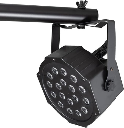 On-Stage LS7730 Lighting Stand with Truss (Folding, Portable PAR Can and LED Light Rig for Theaters, Auditoriums, Concert Halls, Clubs, and Venues, Adjustable Height, Rubber Feet, Metal, Black)