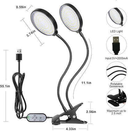 Grow Light 30W Sunlike Full Spectrum LED Plant Grow Lights with Timer Auto On/Off 4/8/12H Waterproof Grow Lamp for Indoor Plants, 5 Dimmable Levels, 3 Switch Modes, Adjustable Gooseneck