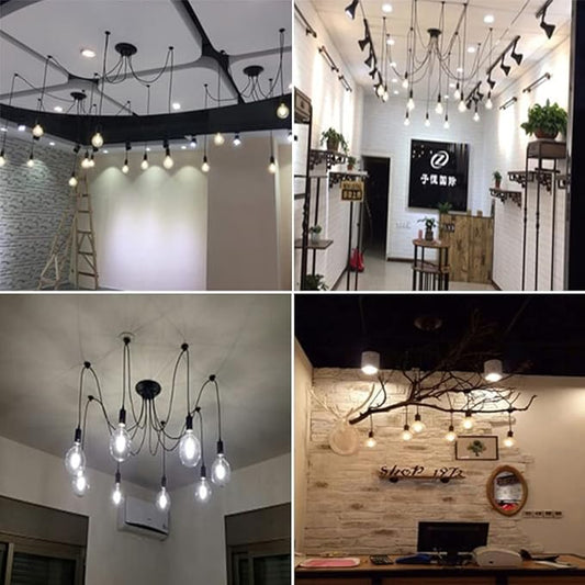 Spider Light Chandelier Spider Pendant Light Fixture Edison Chandelier 10 arms Vintage Industrial Steampunk Hanging Ceiling Multi DIY
