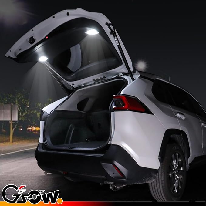 2 Pcs LED Trunk Overhead Lights for Toyo-ta RAV4 2022 2023 2024, Rav4 accessories Rear Hatch Door Lid Trunk Cargo Lamp Trunk Ceiling Lighting