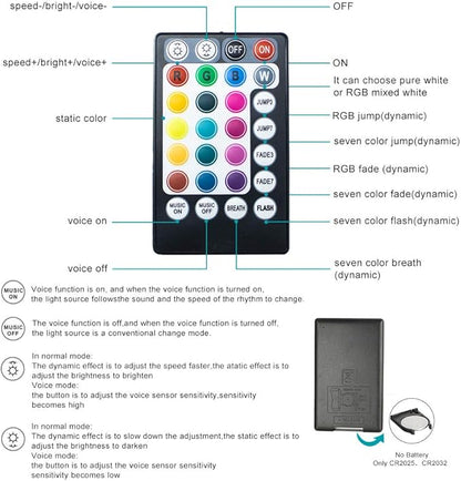 AMKI RGBW 6W Sound Mode Light Source Engine Driver Remote/APP Control Starlight Box Motor for Fiber Optic Star Ceiling Light Kit