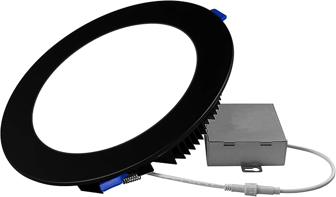 NICOR Lighting DLE821202KRDBK DLE Recessed Lighting Kit, 8, Black