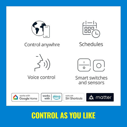WiZ Connected Fairy Lights, 65.6ft RGB LED Smart Color-Changing, Static and Dynamic Modes, Music Sync, App and Voice Control
