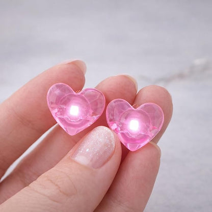 BOHON Valentine Day Decorations, 13 ft 40 LEDs Pink Heart Lights String, Fairy String Lights Battery Operated, Valentine Decor for The Home Indoor Garland Party Galentines Day Decorations Pink