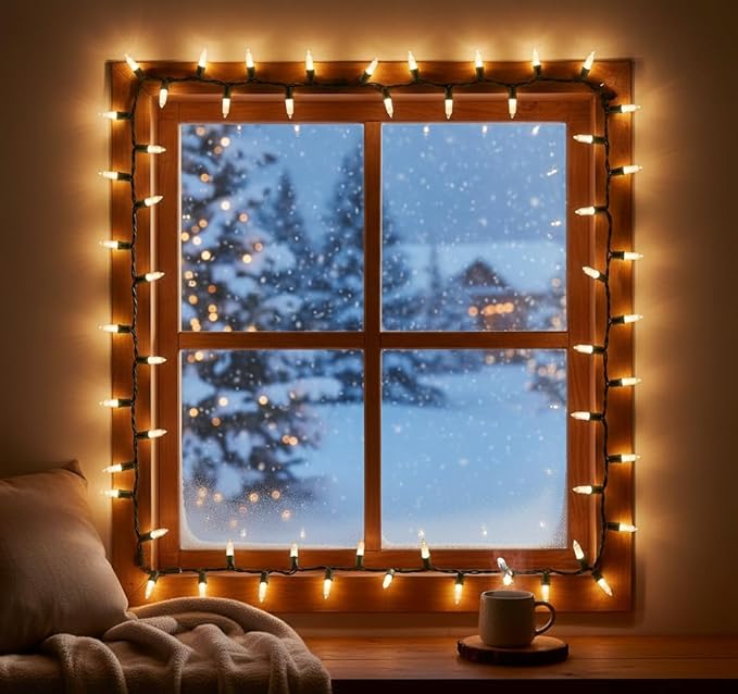 Brite Star 50 Lt String to String Lights, Clear, Green Wire